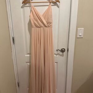 Lulus All About Love Bridesmaid Dress, Blush Pink, S